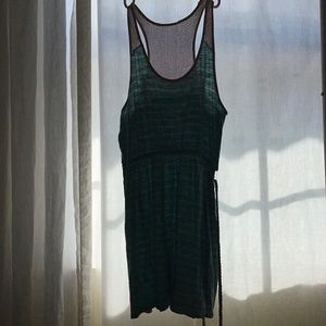 Nautical green & grey stripped t-shirt dress from Forever 21